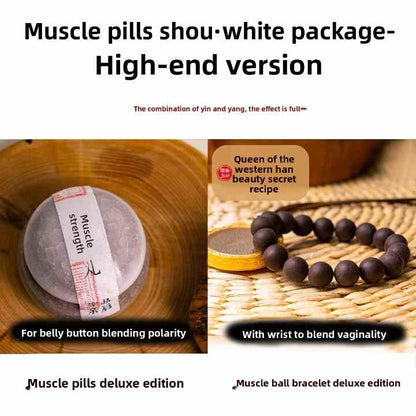 Vintage Crafted Bracelet of Blended Incense Beads (Xi Ji pill - ancient medicinal pellet believed to soothe the body)