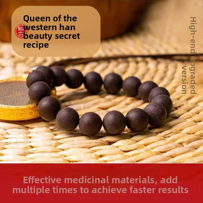 Vintage Crafted Bracelet of Blended Incense Beads (Xi Ji pill - ancient medicinal pellet believed to soothe the body)