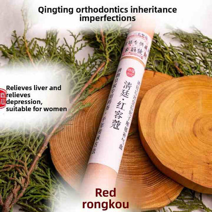 *Red Rongkou Incense Sticks*Soothe the Liver, Ease Depression — Harmonize Qi & Blood[Exclusive Royal Court Fragrance]