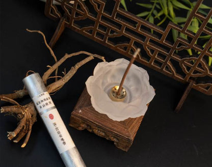 The sleep aid incense favored by the Queen Mother of Bhutan. A secret palace recipe.
